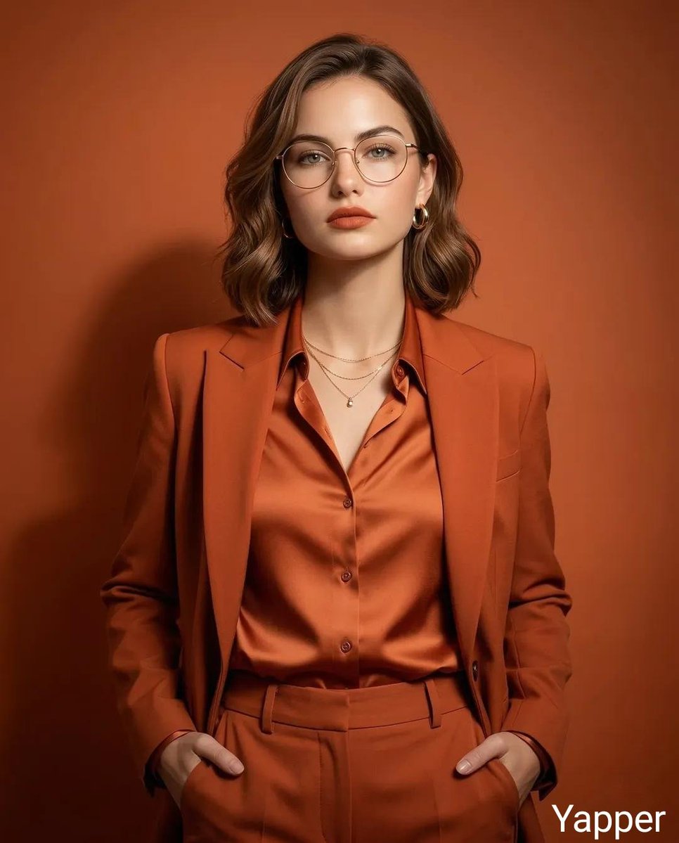 Elegant Studio Portrait: Monochromatic Tailored Suit